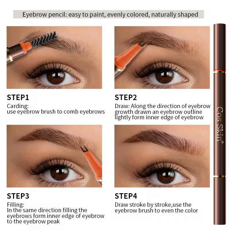 Waterproof Eyebrow Pencil & Liner — 2-in-1 Precision Pen🔥