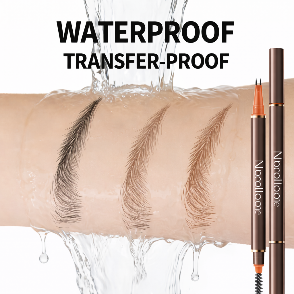 Waterproof Eyebrow Pencil & Liner — 2-in-1 Precision Pen
