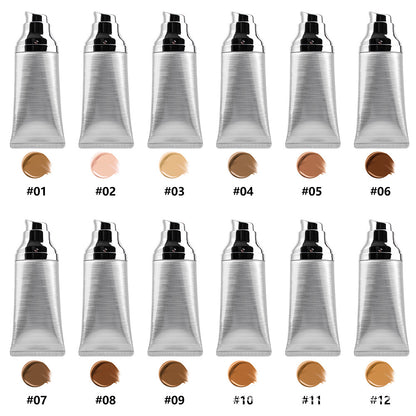 Silver Tube Matte Concealer Foundation-Oil Control 12 Shades